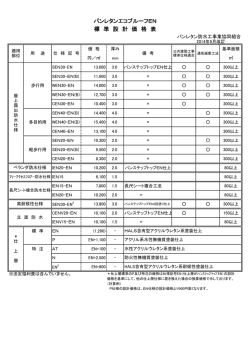 パンレタンエコプルーフEN 標 準 設 計 価 格 表