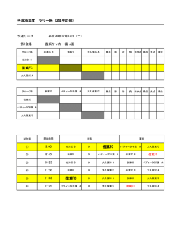 信篤FC 平成26年度 ラリー杯（3年生の部） 信篤FC 信篤FC