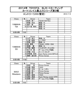 エントリーリスト