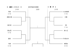 《 決勝トーナメント 》 田村市総合体育館 【 男 子 】 富田 FKあさか 大越
