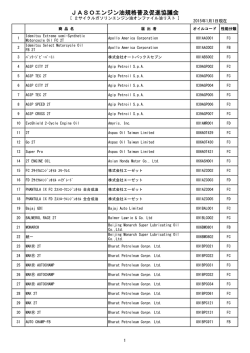 JASOエンジン油規格普及促進協議会