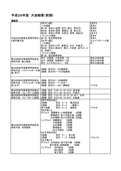 平成26年度大会結果①（PDFファイル）