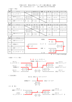 平成26年 県央小学生バレーボール新人戦大会 結果