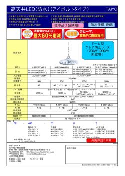 高天井LED（防水）（アイボルトタイプ）