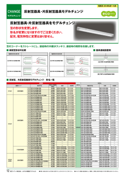反射笠器具・片反射笠器具をモデルチェンジ。