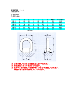 EA987GB－1～－6 （溶接型吊環） 溶接タイプ スチール製