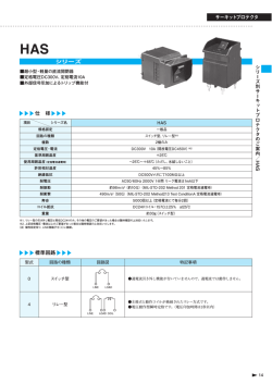 シリーズ 仕 様 標準回路 サーキットプロテクタ