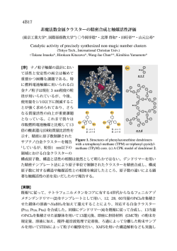 非魔法数金属クラスターの精密合成と触媒活性評価 Catalytic activity of