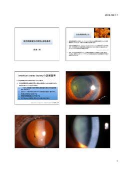 急性網膜壊死の病態と診断基準
