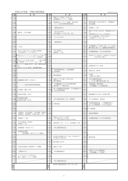 平成26年度 年間行事計画（PDFファイル）
