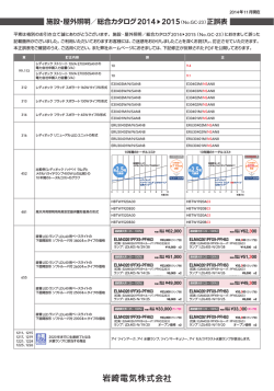 施設・屋外照明／総合カタログ 20142015（No.GC