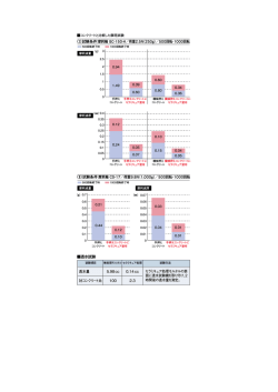 （Ⅰ）試験条件：摩耗輪 GC-150-H／荷重2.5N（250g）／500回転