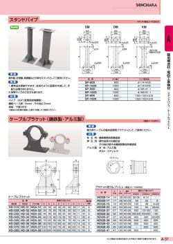 スタンドパイプ ケーブルブラケット（鋳鉄製・アルミ製）
