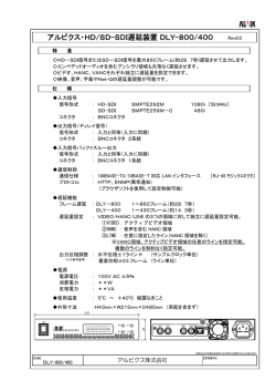 アルビクス・HD/SD-SDI遅延装置 DLY