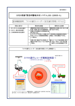OPEN現場「緊急時警報共有システム」HK-120035-A」