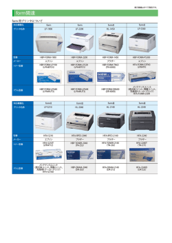ドラム・トナー適応表