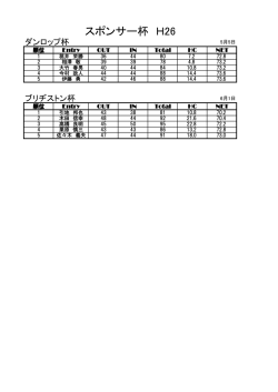スポンサー杯 H26
