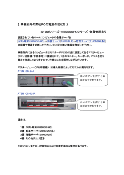 機器名：S100HC・DC、S100DSNA、S100DRLR 会員管理有りタイプ