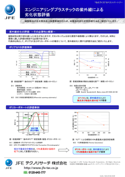 エンジニアリングプラスチックの紫外線による 劣化状態評価