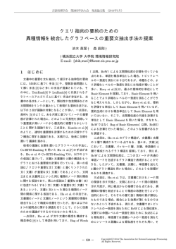 クエリ指向の要約のための 異種情報を統合したグラフ