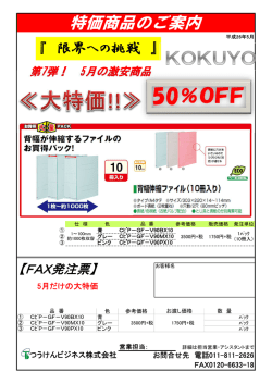 5月度[PDF] - つうけんビジネス