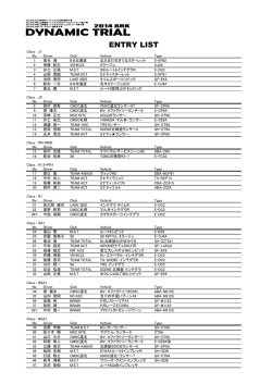 エントリーリスト