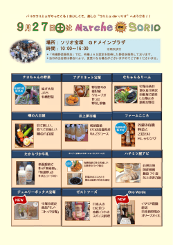 場所：ソリオ宝塚 GFメインプラザ 時間：10:00～16:00