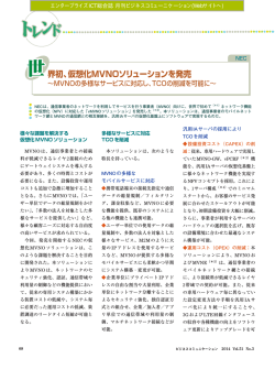 界初、仮想化MVNOソリューションを発売