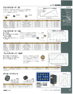 フォトダイオード:Si フォトダイオード:Ge フ才トダイオード:GaP