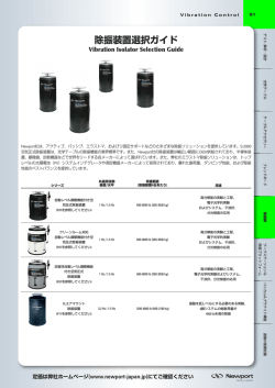 除振装置選択ガイド