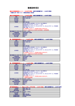 健康診断項目について