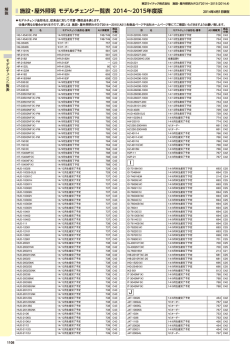 施設・屋外照明 モデルチェンジ一覧表 2014&sim;2015年度版