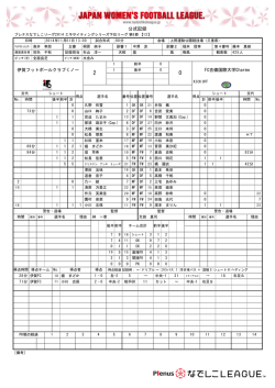 公式記録 - なでしこリーグ
