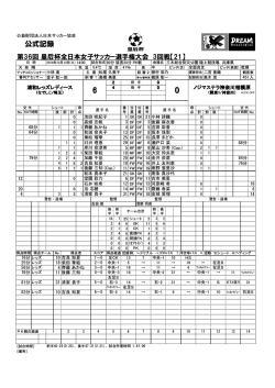 公式記録 - 日本サッカー協会