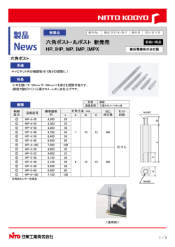 六角ポスト・丸ポスト 新発売 HP, IHP, MP, IMP, IMPX