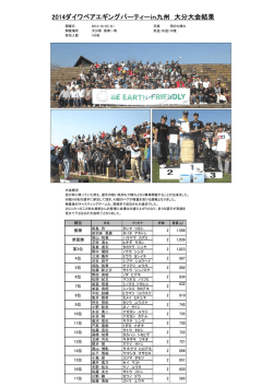2014ダイワペアエギングパーティーin九州 大分大会結果