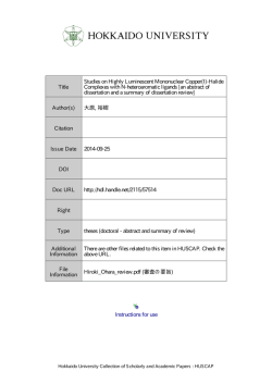 Studies on Highly Luminescent Mononuclear Copper (I)