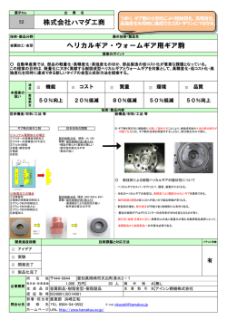 ヘリカルギア・ウォームギア用ギア駒 株式会社ハマダ工商