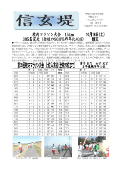 10月31日（校内ﾏﾗｿﾝ大会，中巨摩新人大会等での活躍紹介）