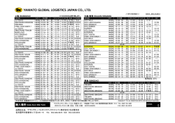 上海・青島・大連向けスケジュール