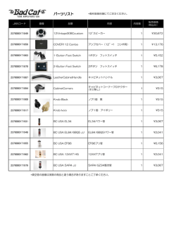 BadCat USA お取り寄せパーツリスト