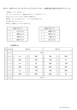 2014 少年サッカー(U-12)チャレンジフェスティバル jn 維新公園 組合せ