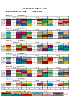 Liga HAYAMI 2014 年間スケジュール