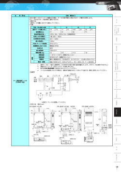R S T X Y Z TH0 TH1 FR-BMF モータ 100m以内 IM U V W インバータ