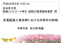 資料2 京葉臨海工業地帯における市原市の取組について