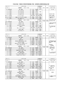 公開研究会の日程詳細 - 宇都宮大学教育学部・教育学研究科