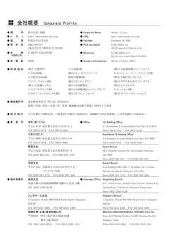 会社概要 Corporate Profile