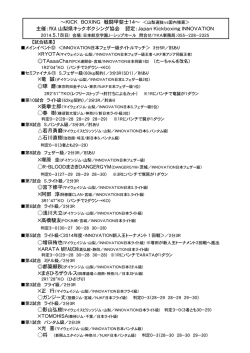 ～KICK BOXING 戦闘甲斐士14～ 主催：YKA 山梨県