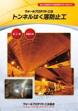 トンネルはく落防止工 - ウォールプロテクト工法協会