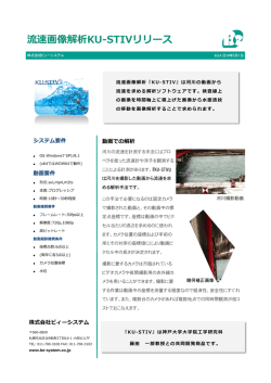 流速画像解析KU-STIVリリース